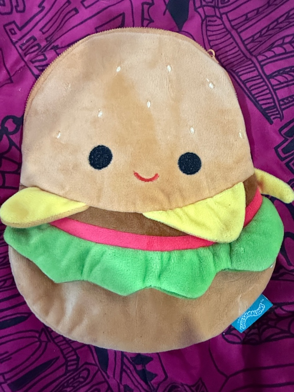 Squishmallow hamburger pouch